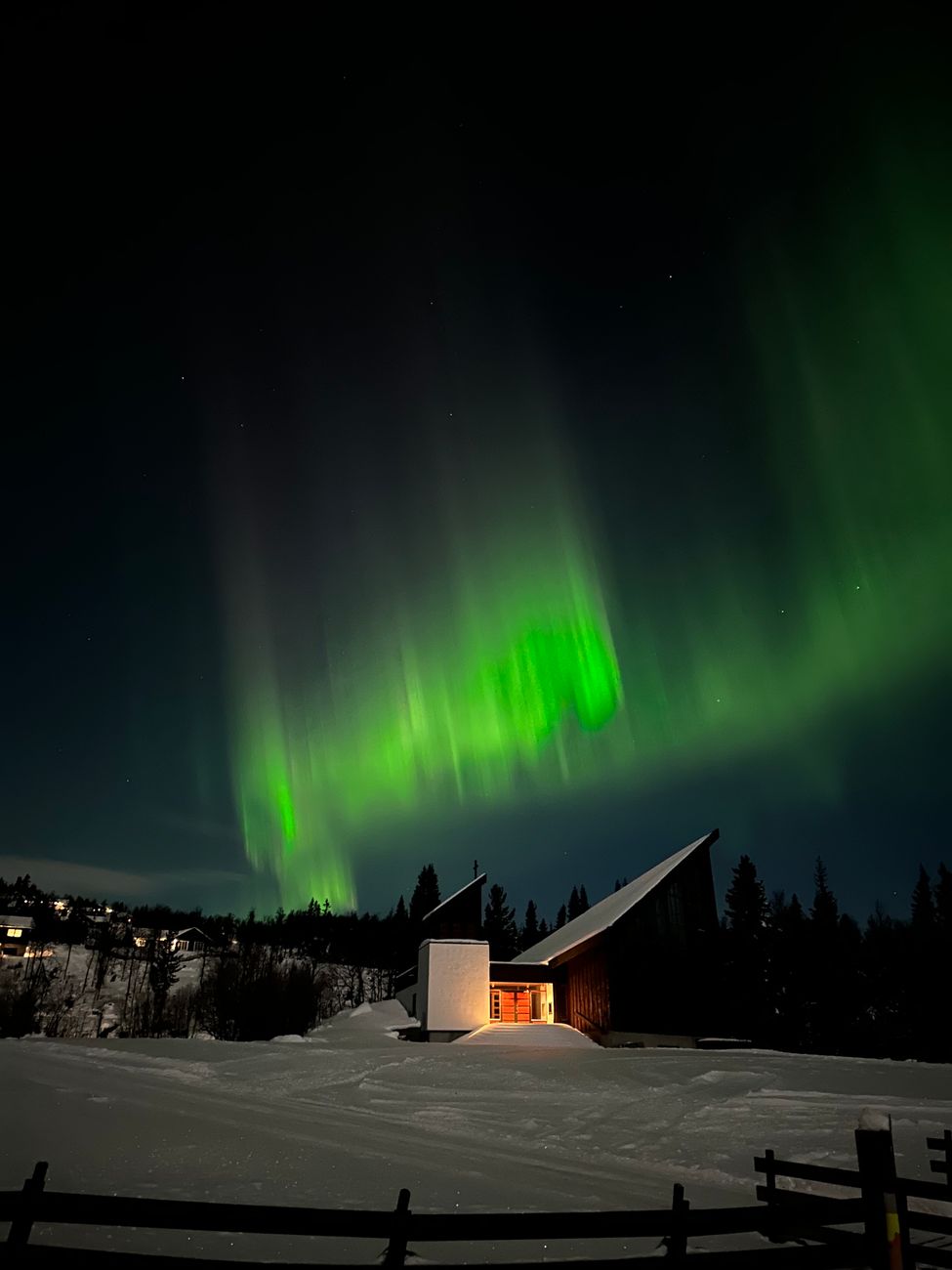 Arctic snowy cabin